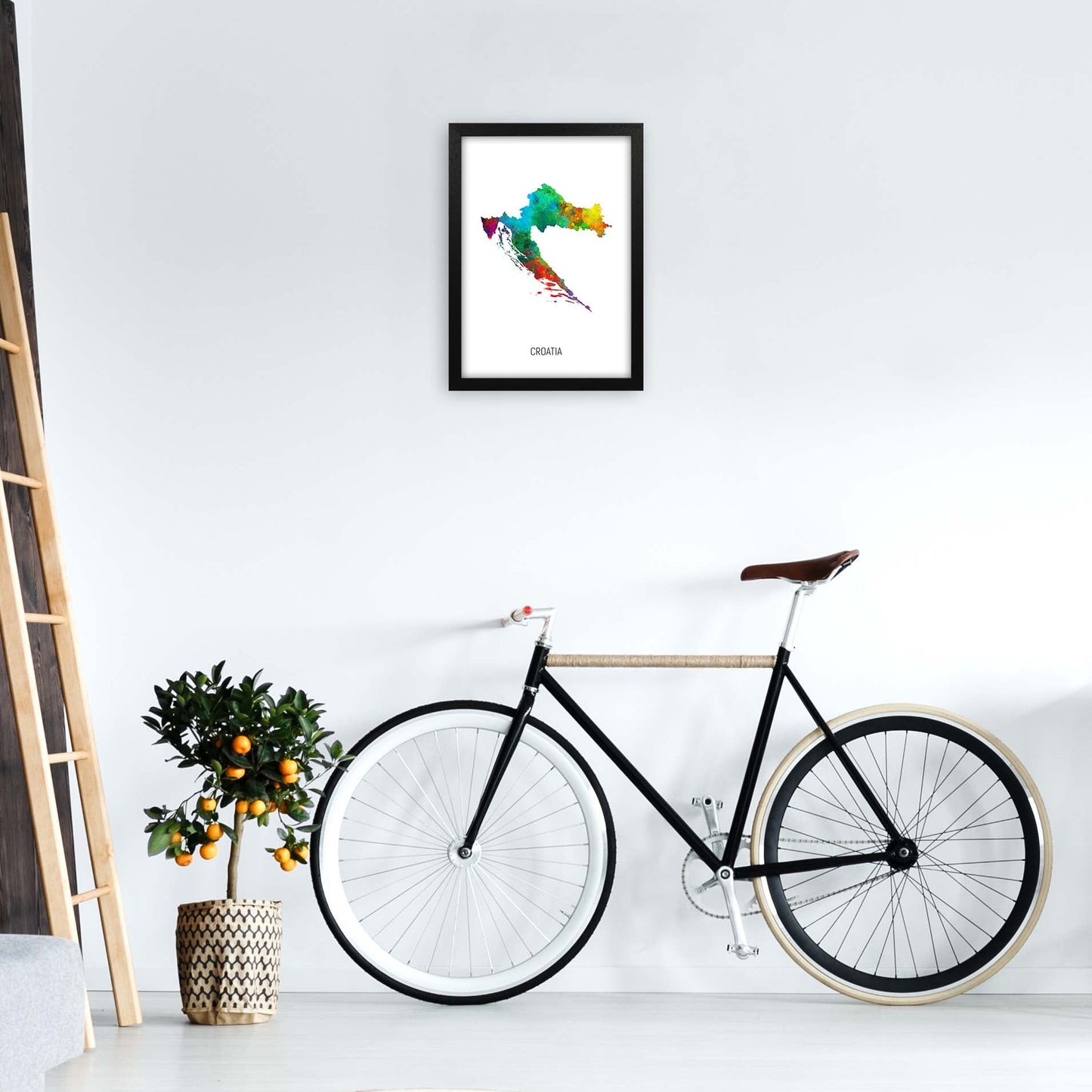 Kroatien Aquarellkarte Kunstdruck