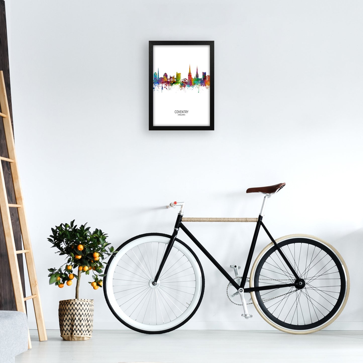 Coventry England Skyline Porträt Kunstdruck