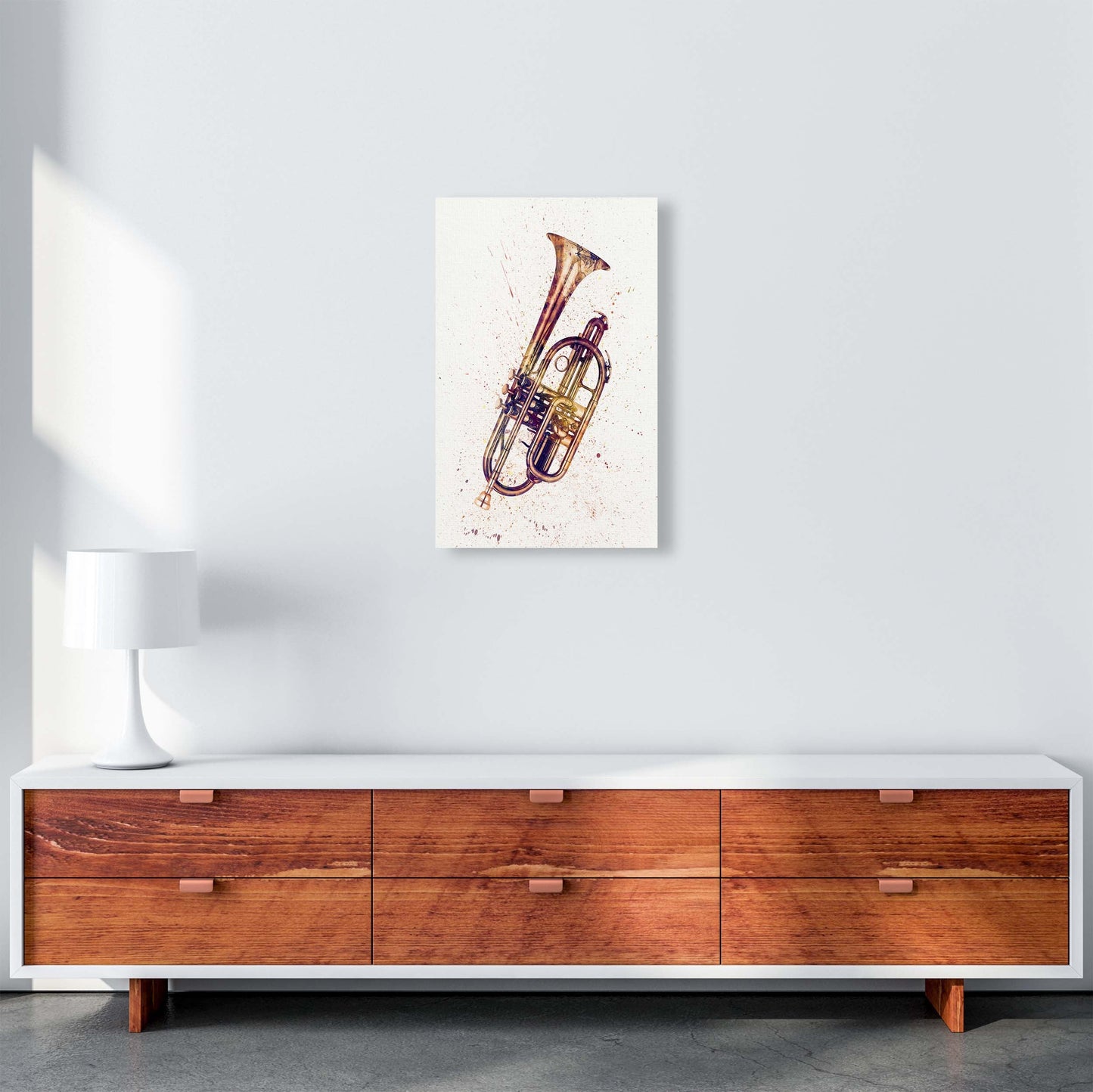 Cornet Aquarell Musik Kunstdruck