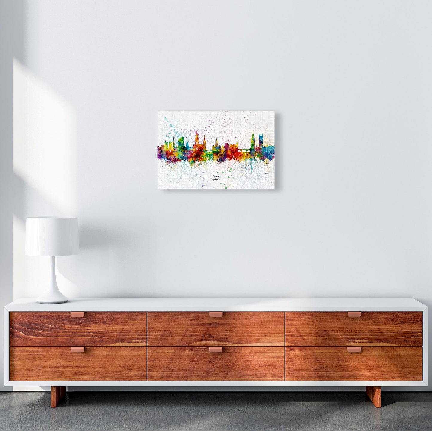 Kork Irland Skyline Splash Kunstdruck