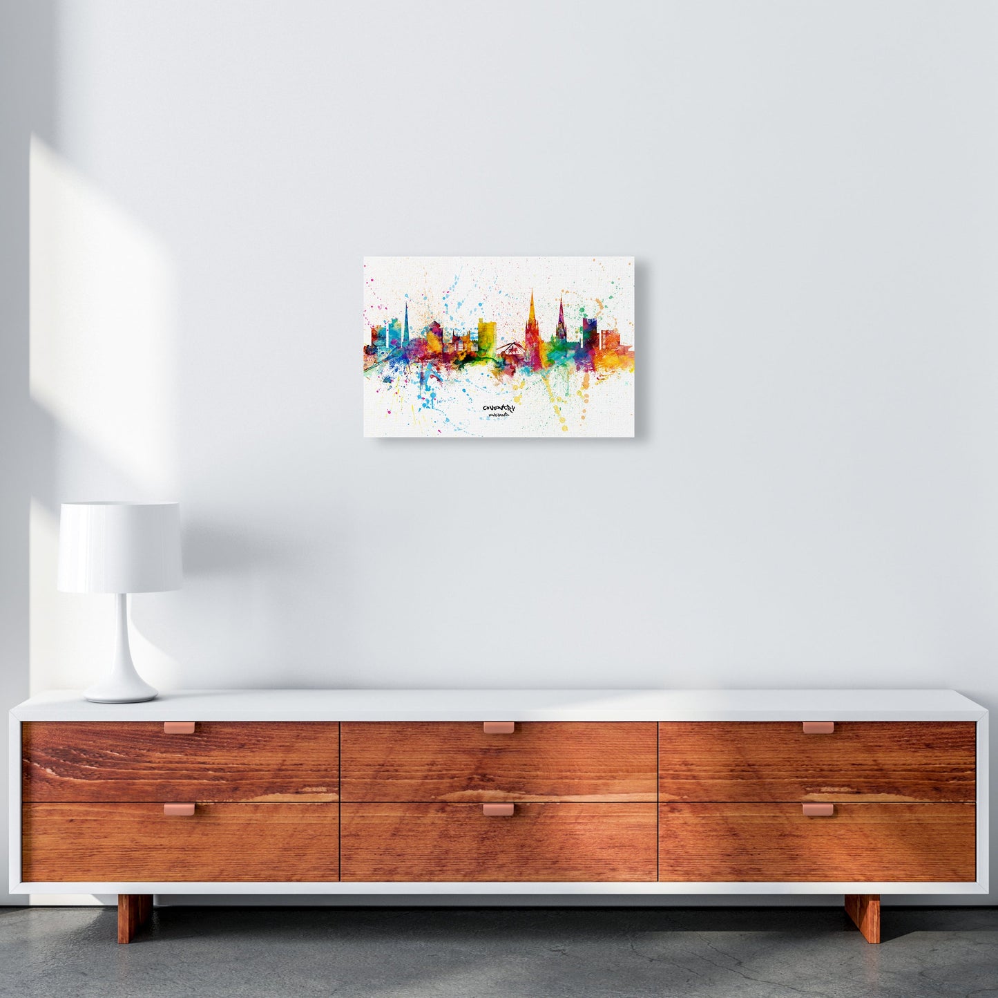 Coventry England Skyline Splash Kunstdruck