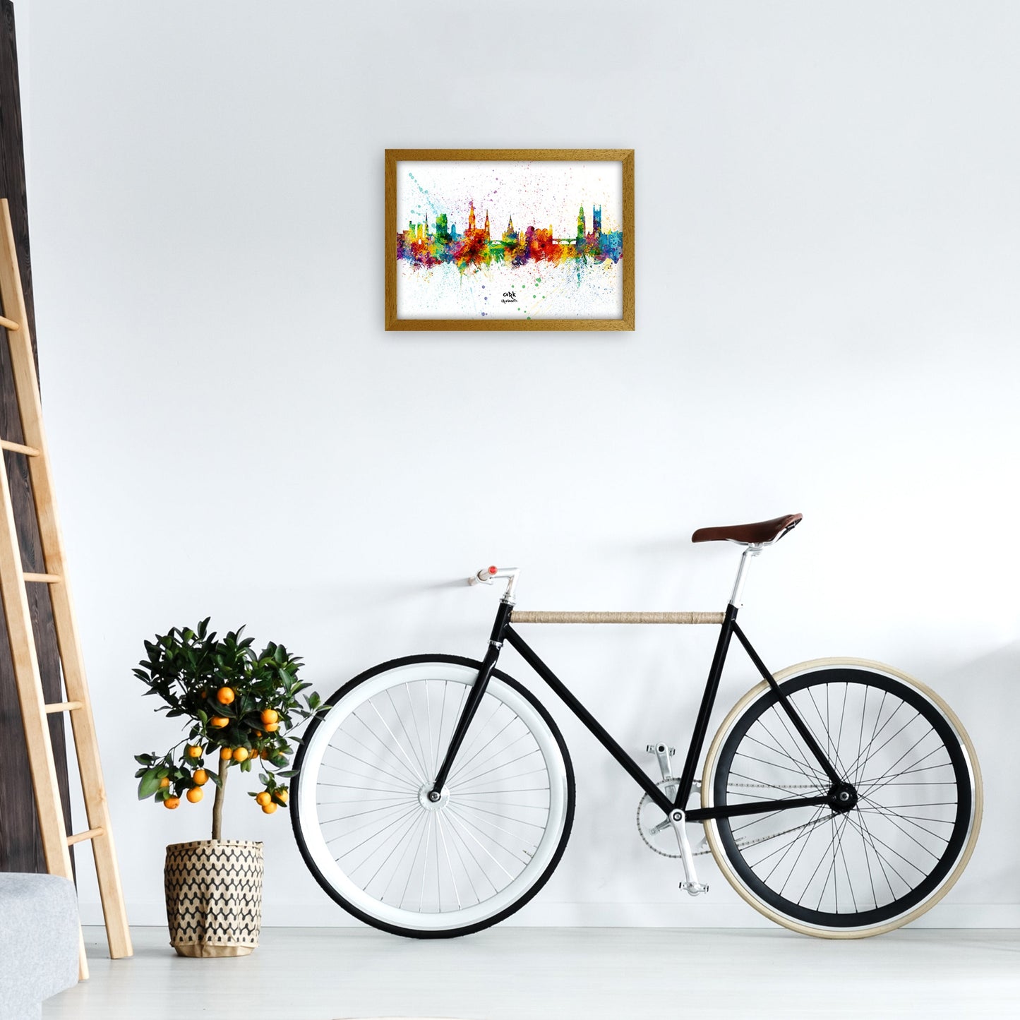 Kork Irland Skyline Splash Kunstdruck