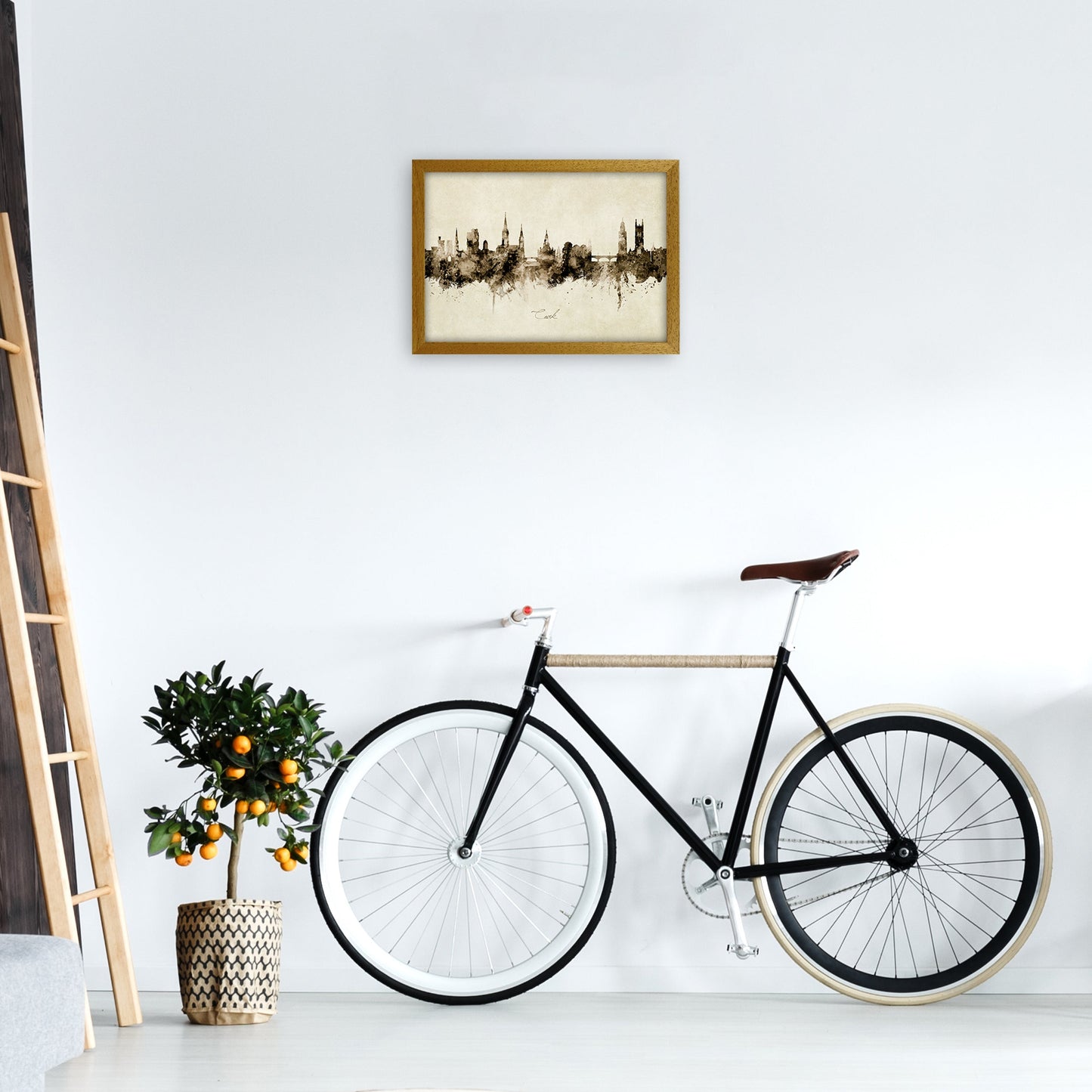 Kork Irland Skyline Vintage Kunstdruck