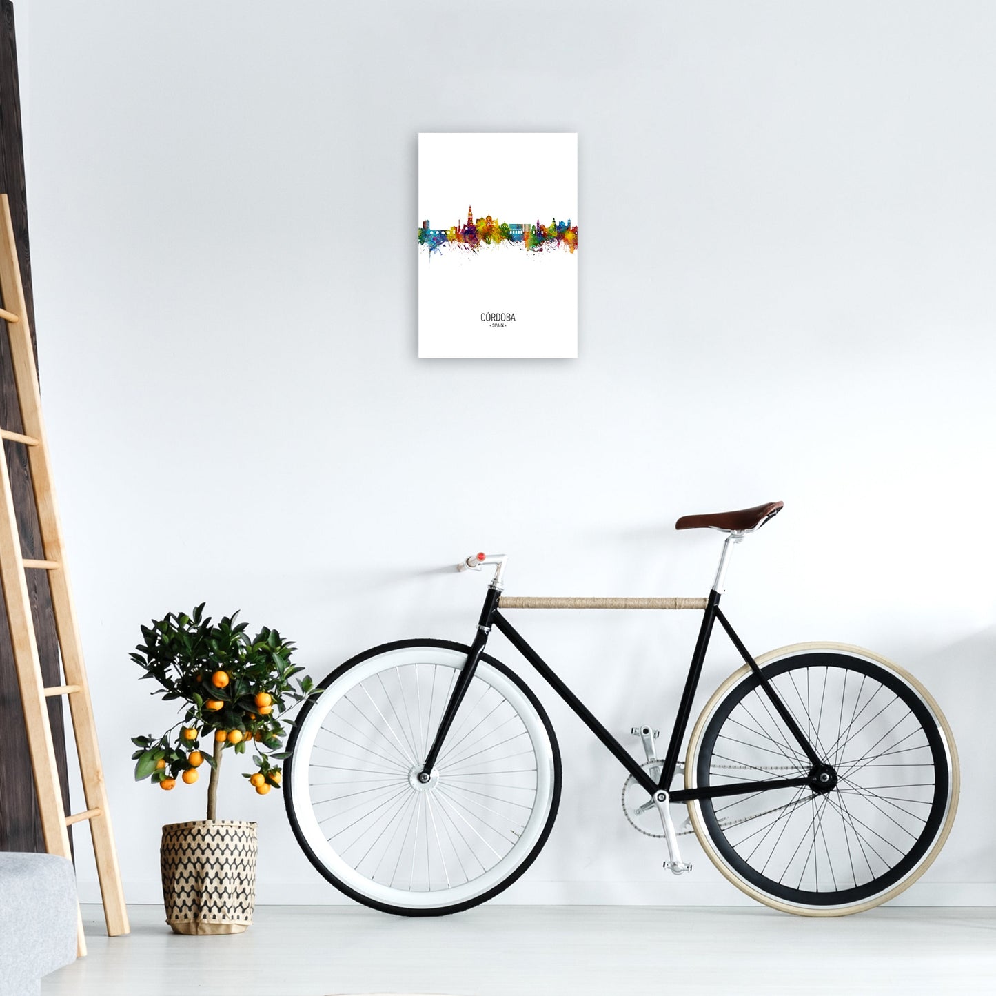 Cordoba Spanien Skyline Porträt Kunstdruck