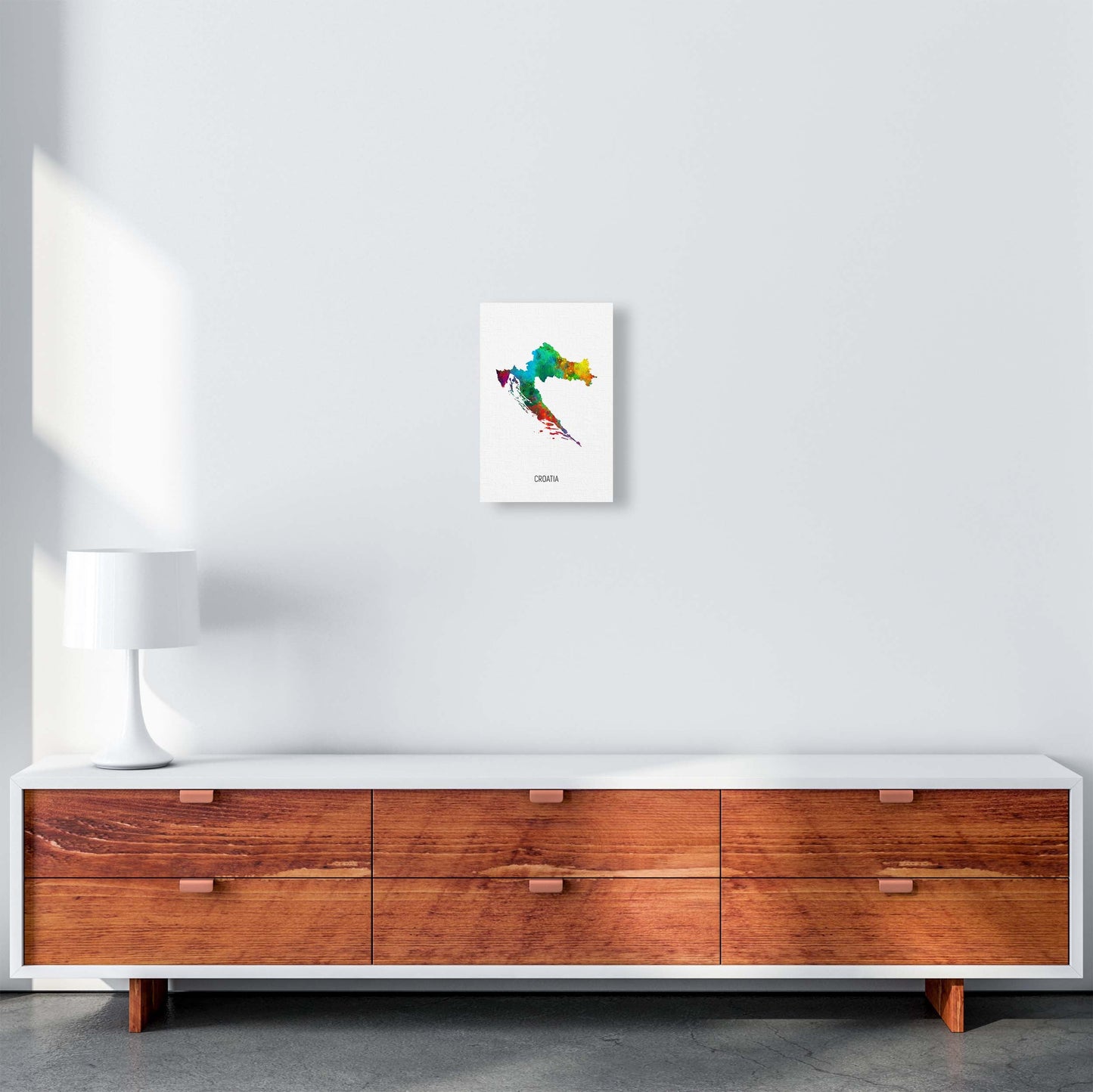 Kroatien Aquarellkarte Kunstdruck