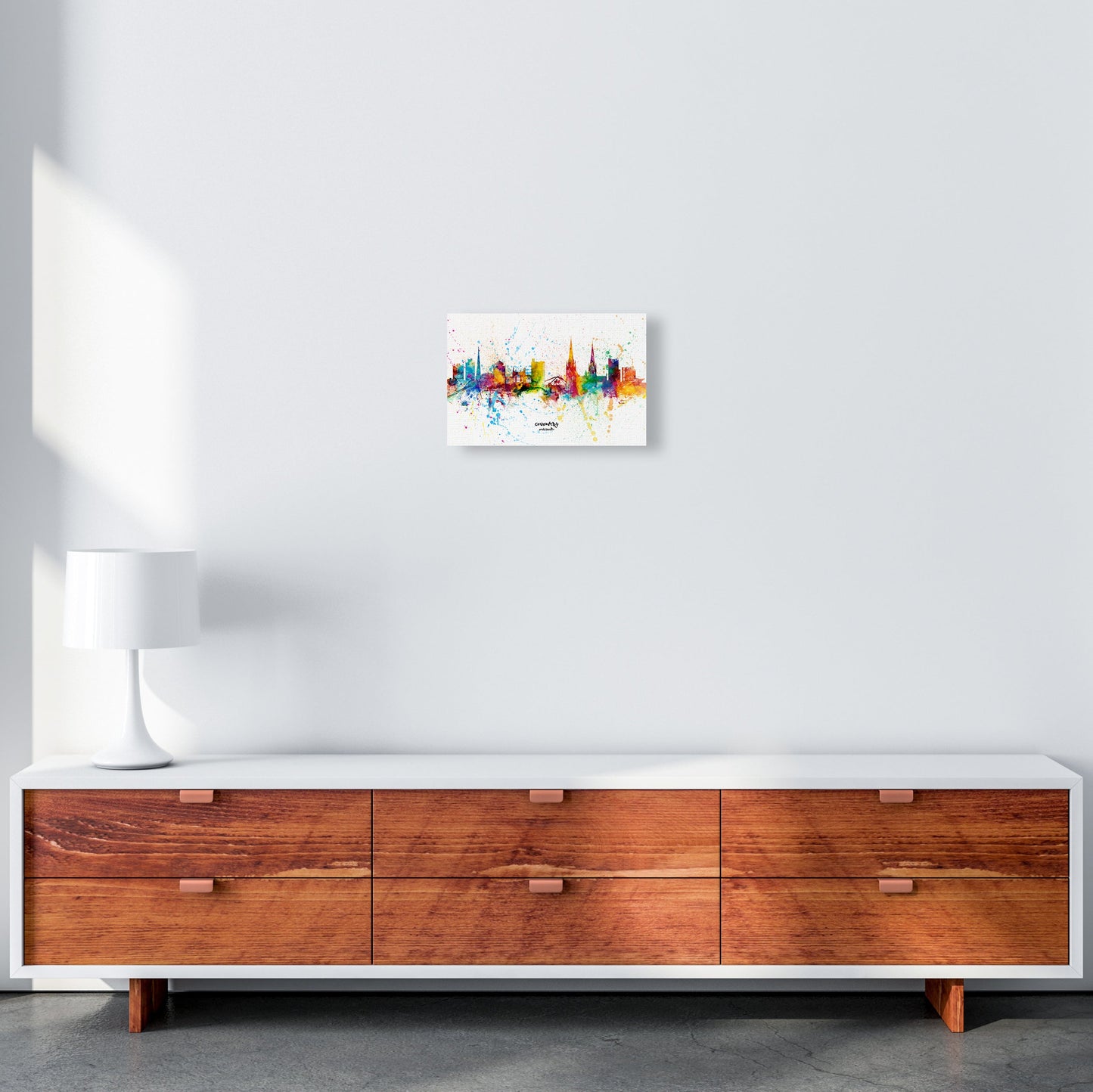 Coventry England Skyline Splash Kunstdruck