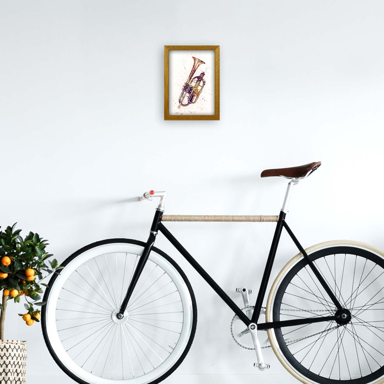 Cornet Aquarell Musik Kunstdruck