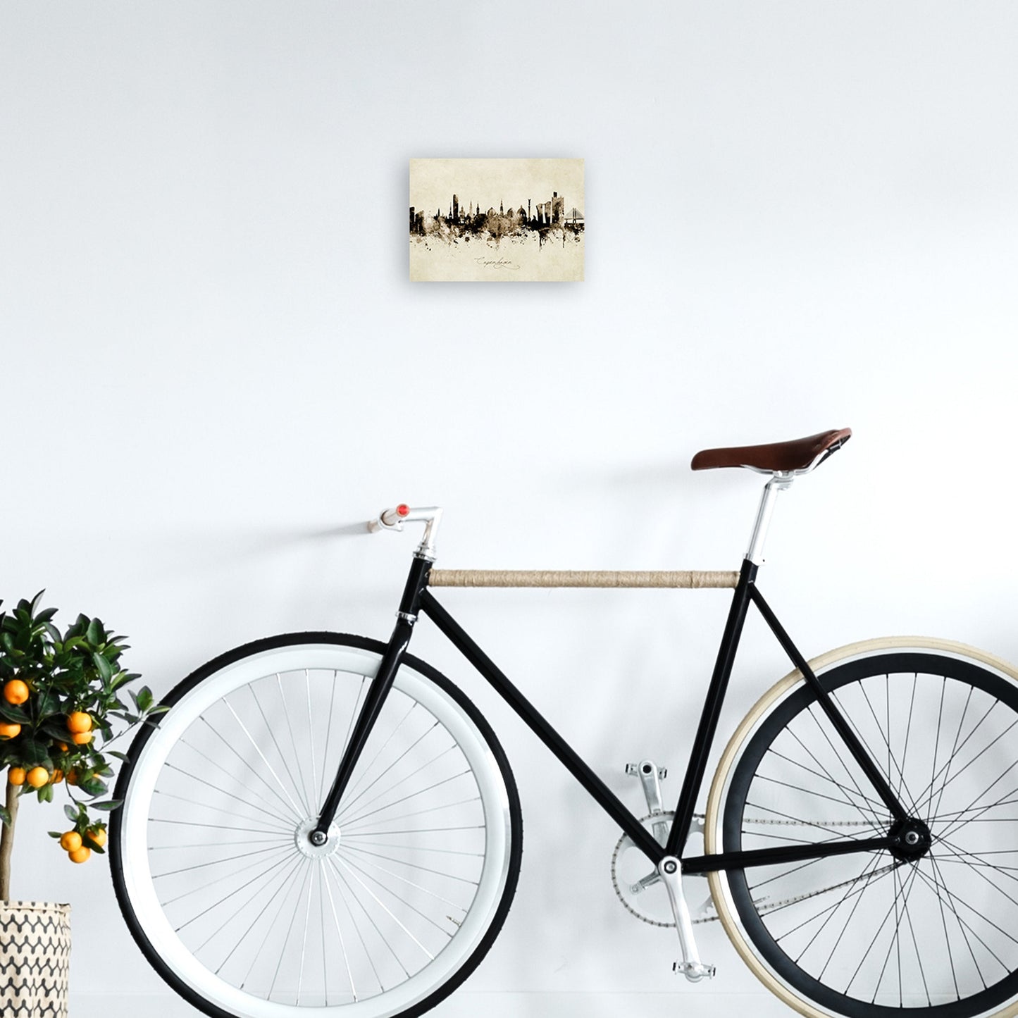 Kopenhagen Dänemark Skyline Vintage Kunst Druck