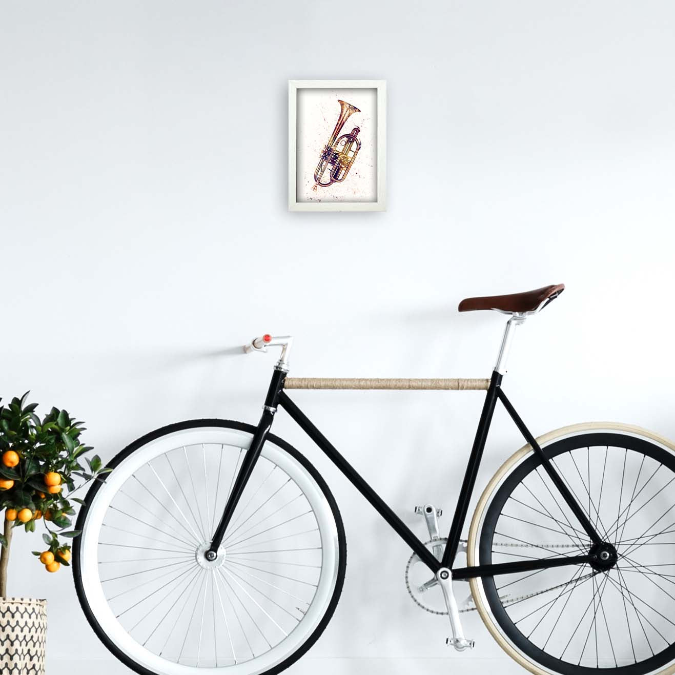 Cornet Aquarell Musik Kunstdruck