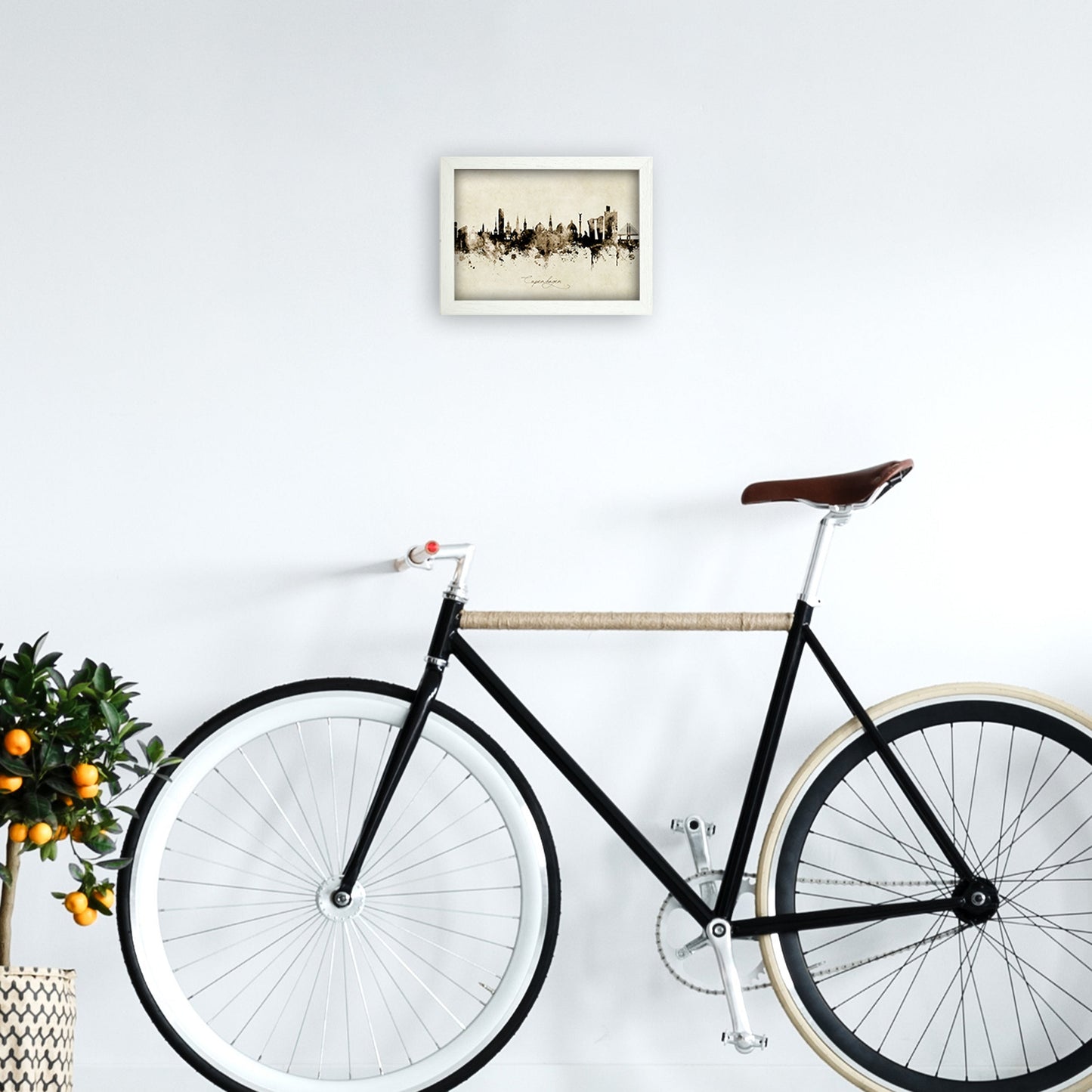 Kopenhagen Dänemark Skyline Vintage Kunst Druck