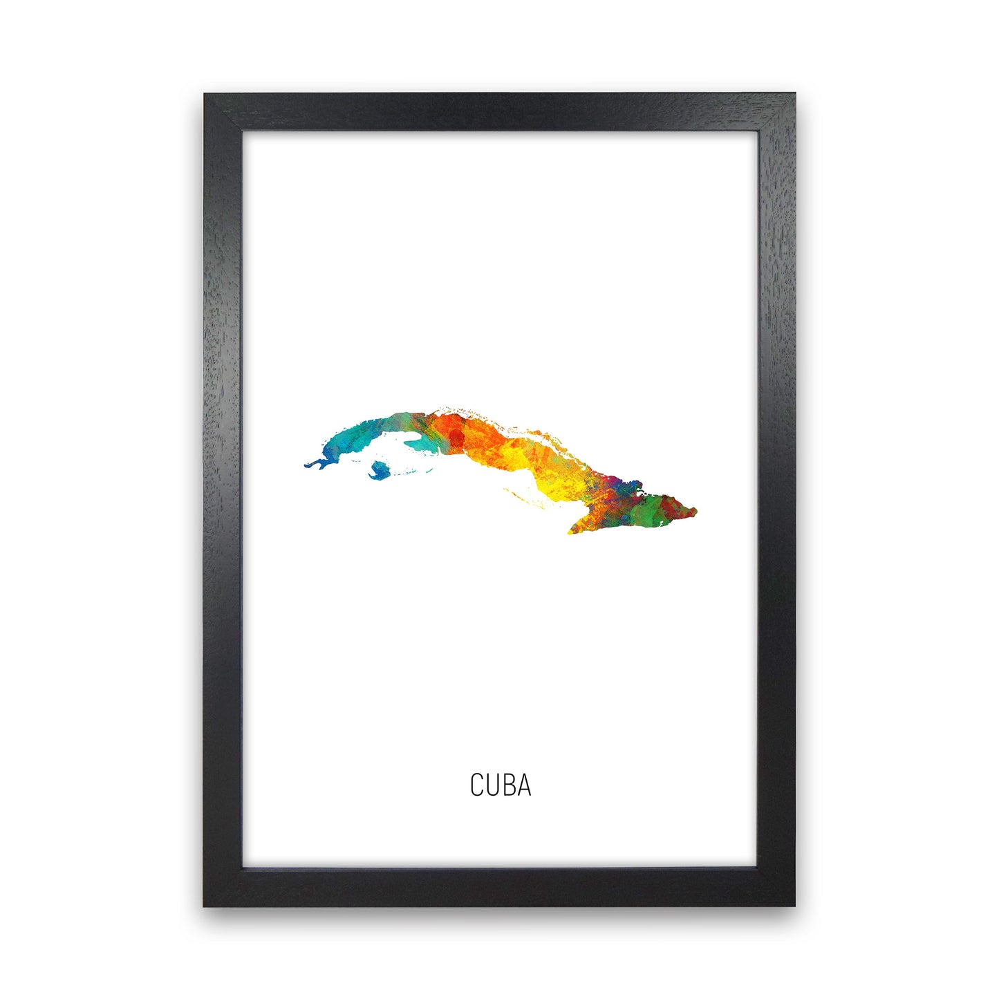 Cuba Wasserfarbenkarte Kunstdruck