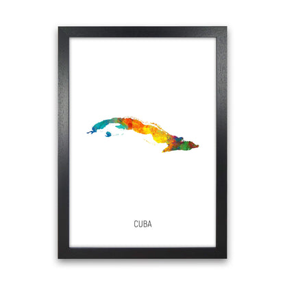 Cuba Wasserfarbenkarte Kunstdruck