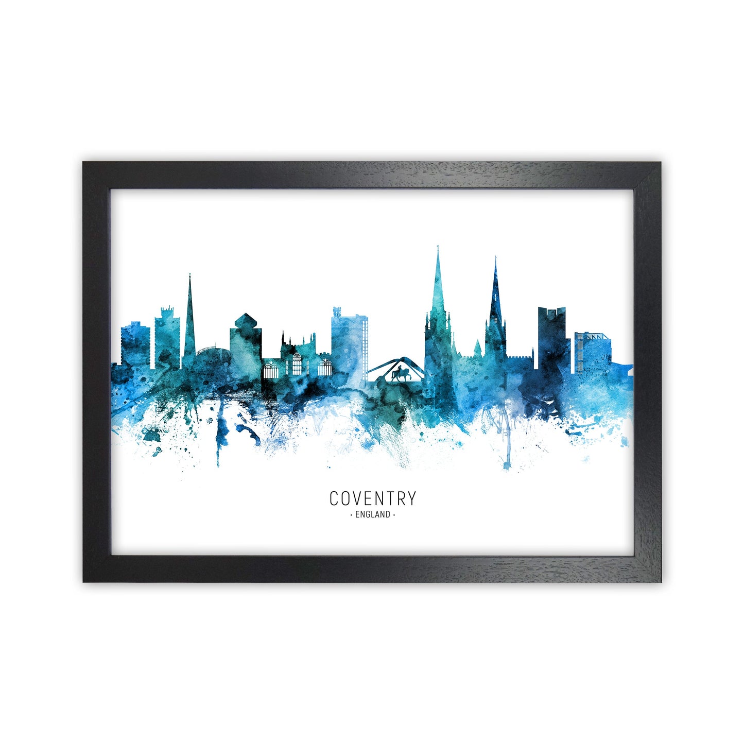 Coventry England Skyline Blaue Stadtname