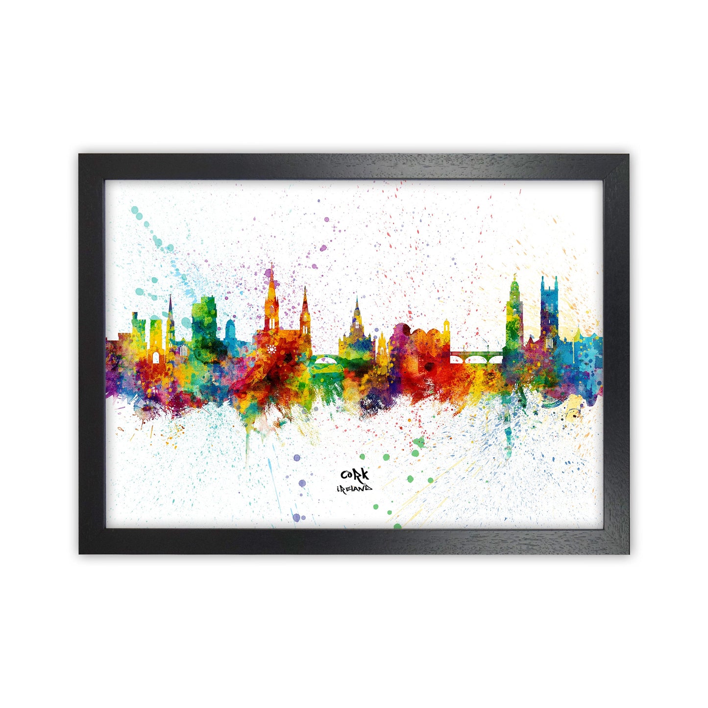 Kork Irland Skyline Splash Kunstdruck