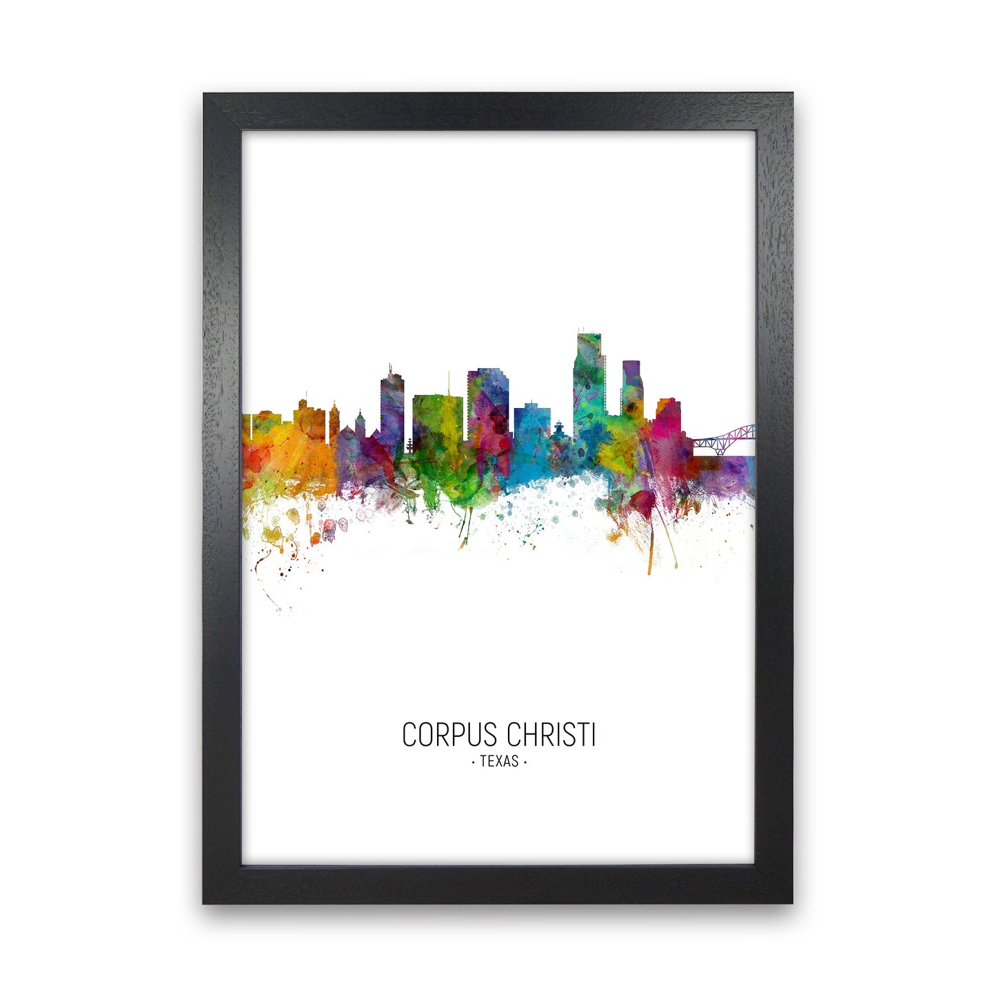 Corpus Christi Texas Skyline Porträt Kunst Druck