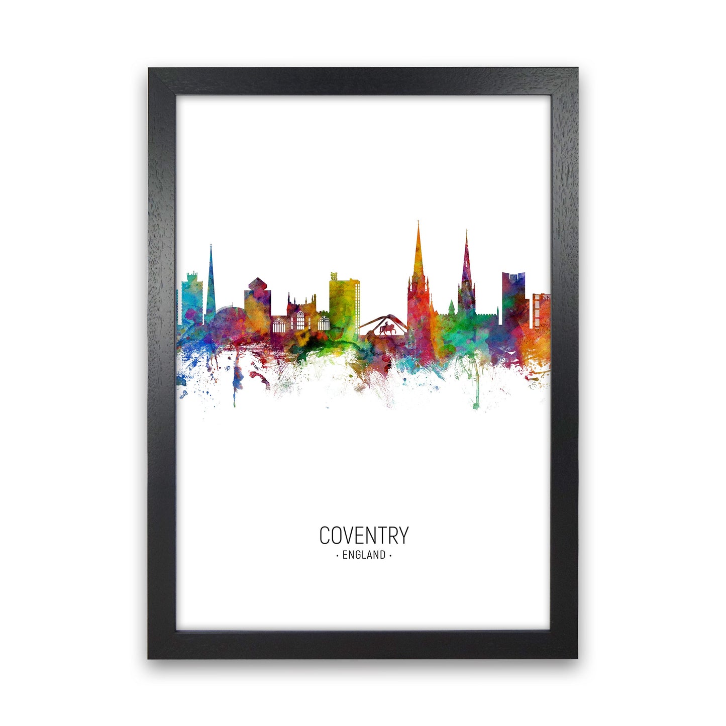 Coventry England Skyline Porträt Kunstdruck