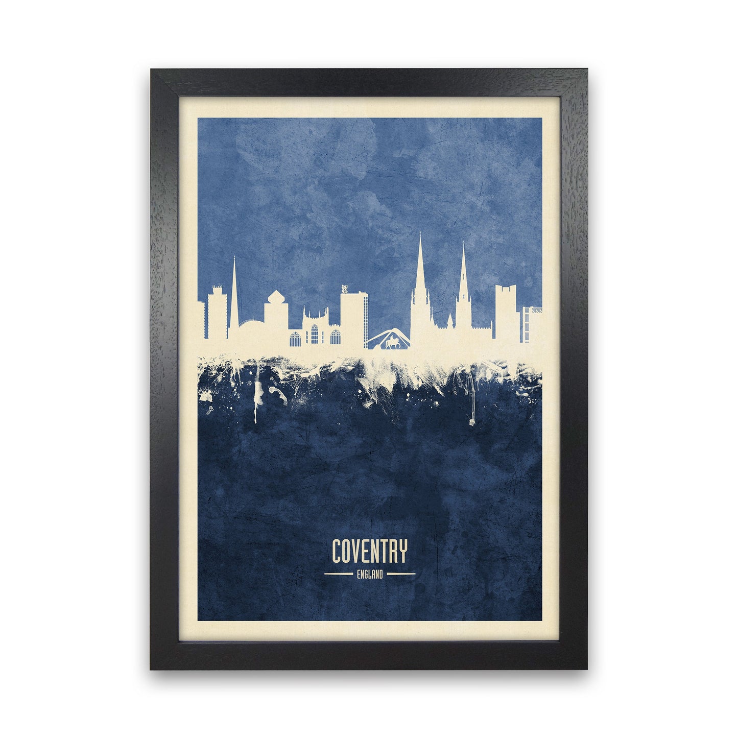 Coventry England Skyline Porträt Marine Kunstdruck