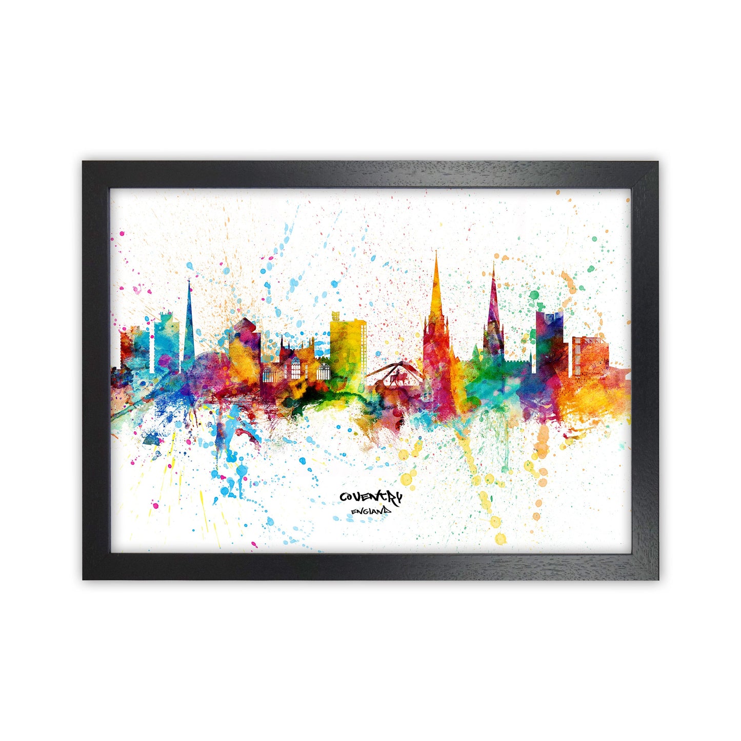 Coventry England Skyline Splash Kunstdruck
