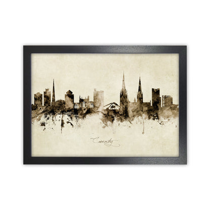Coventry England Skyline Vintage Kunstdruck