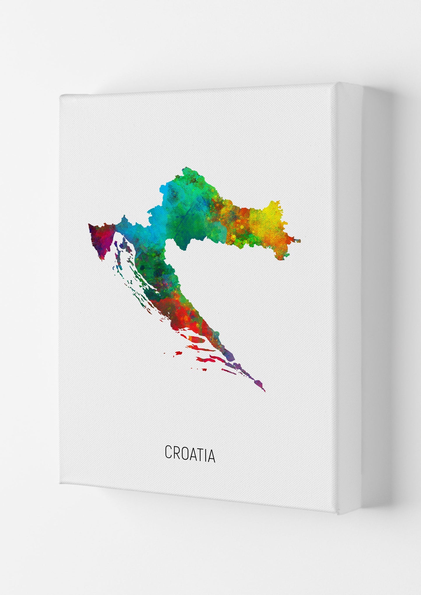 Kroatien Aquarellkarte Kunstdruck