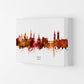 Kork Irland Skyline Rote Stadtname Druck