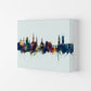 Kork Irland Skyline Blau Orange Kunstdruck