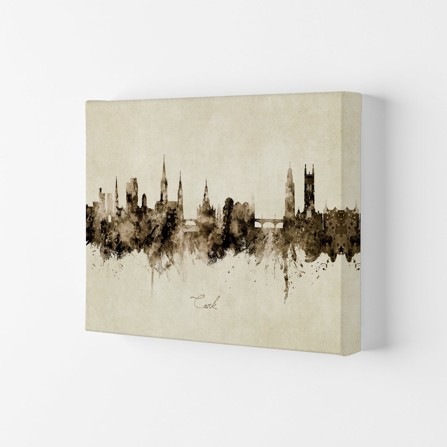 Kork Irland Skyline Vintage Kunstdruck