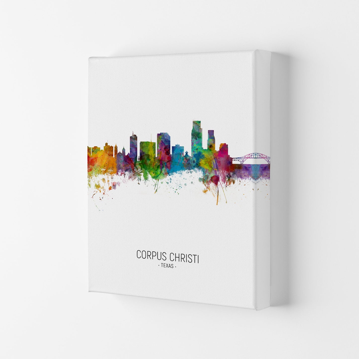 Corpus Christi Texas Skyline Porträt Kunst Druck