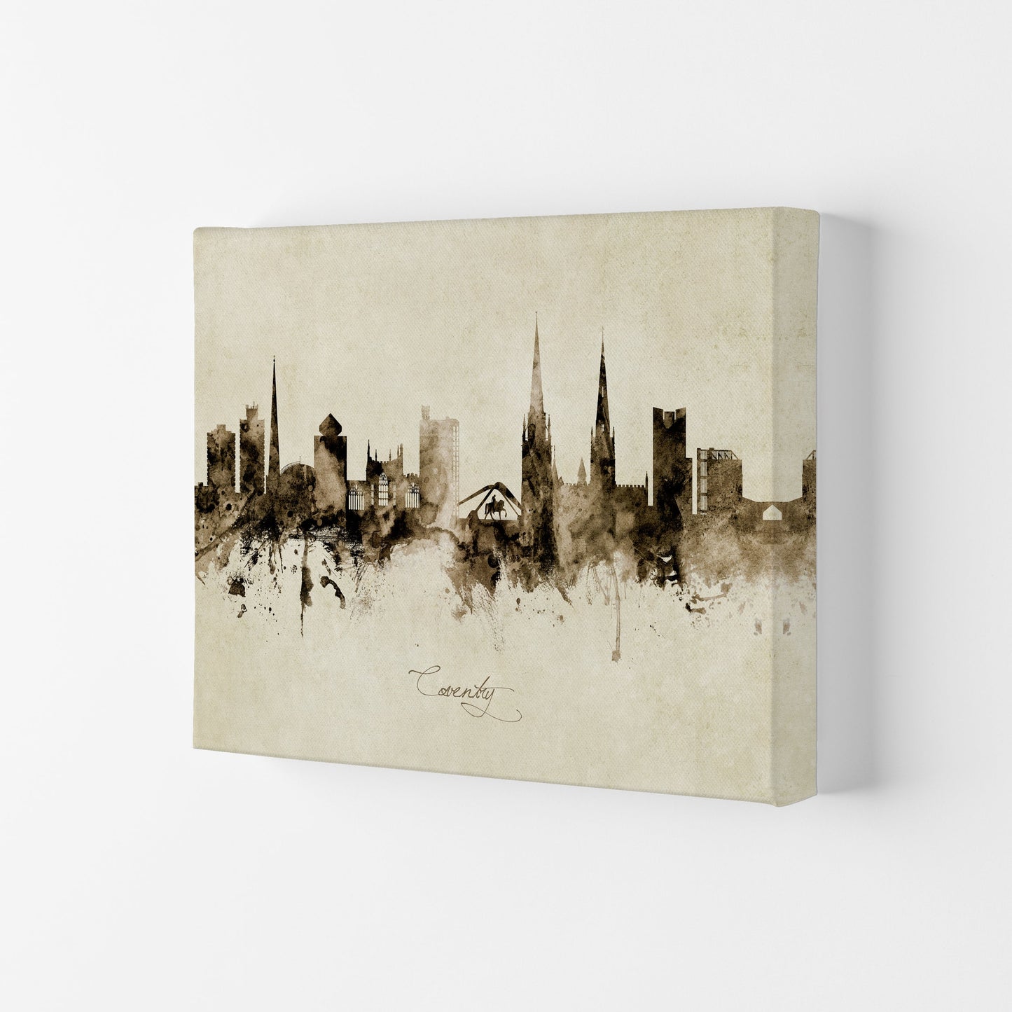 Coventry England Skyline Vintage Kunstdruck
