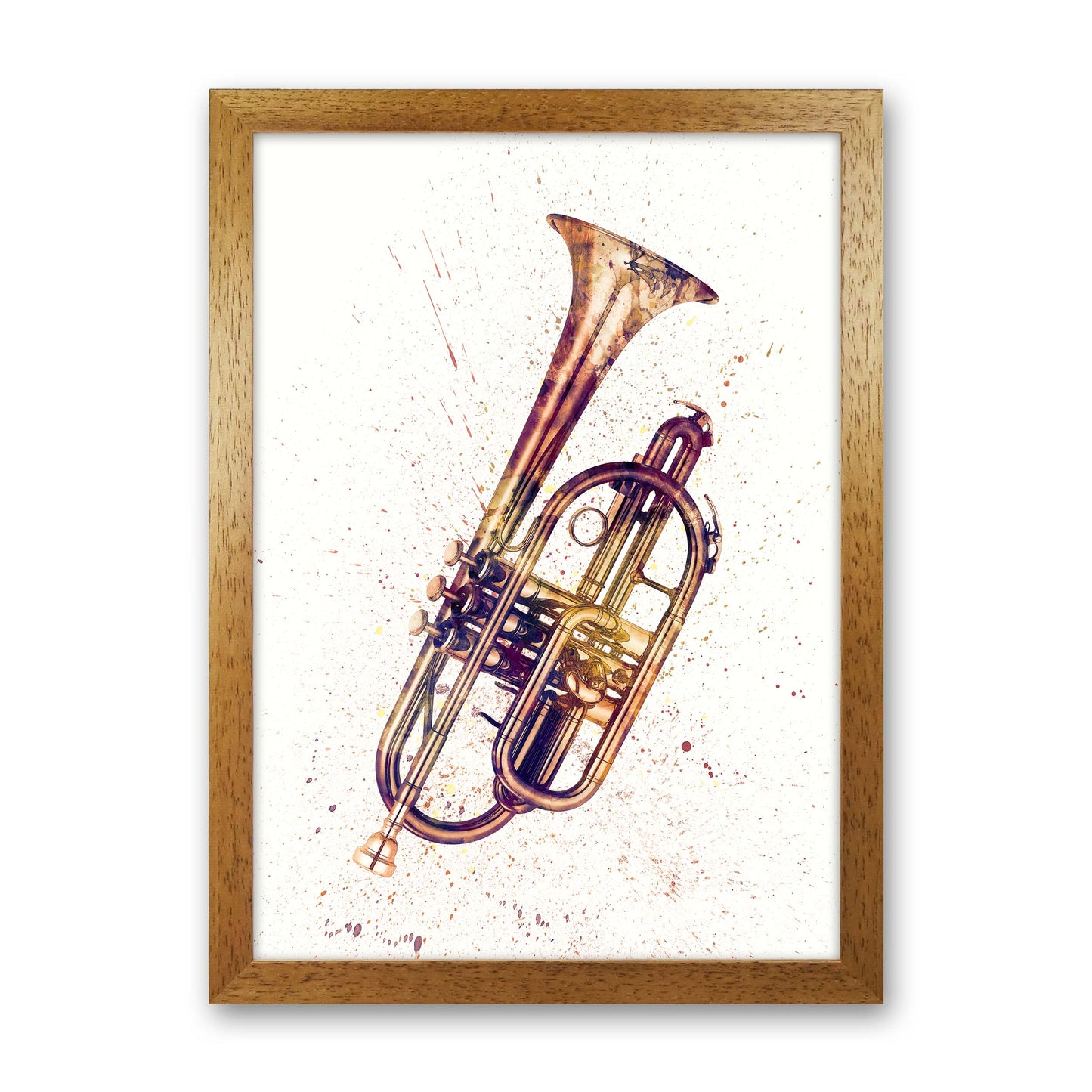 Cornet Aquarell Musik Kunstdruck