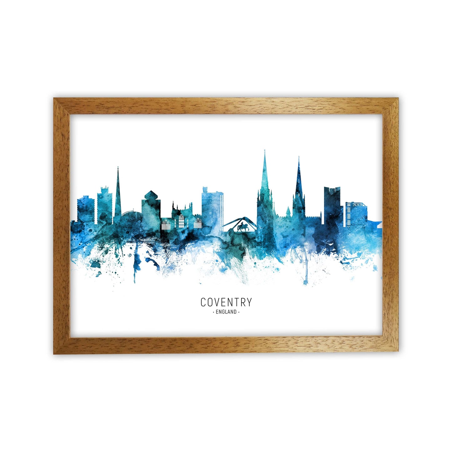 Coventry England Skyline Blaue Stadtname