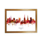 Coventry England Skyline Rote Stadtname