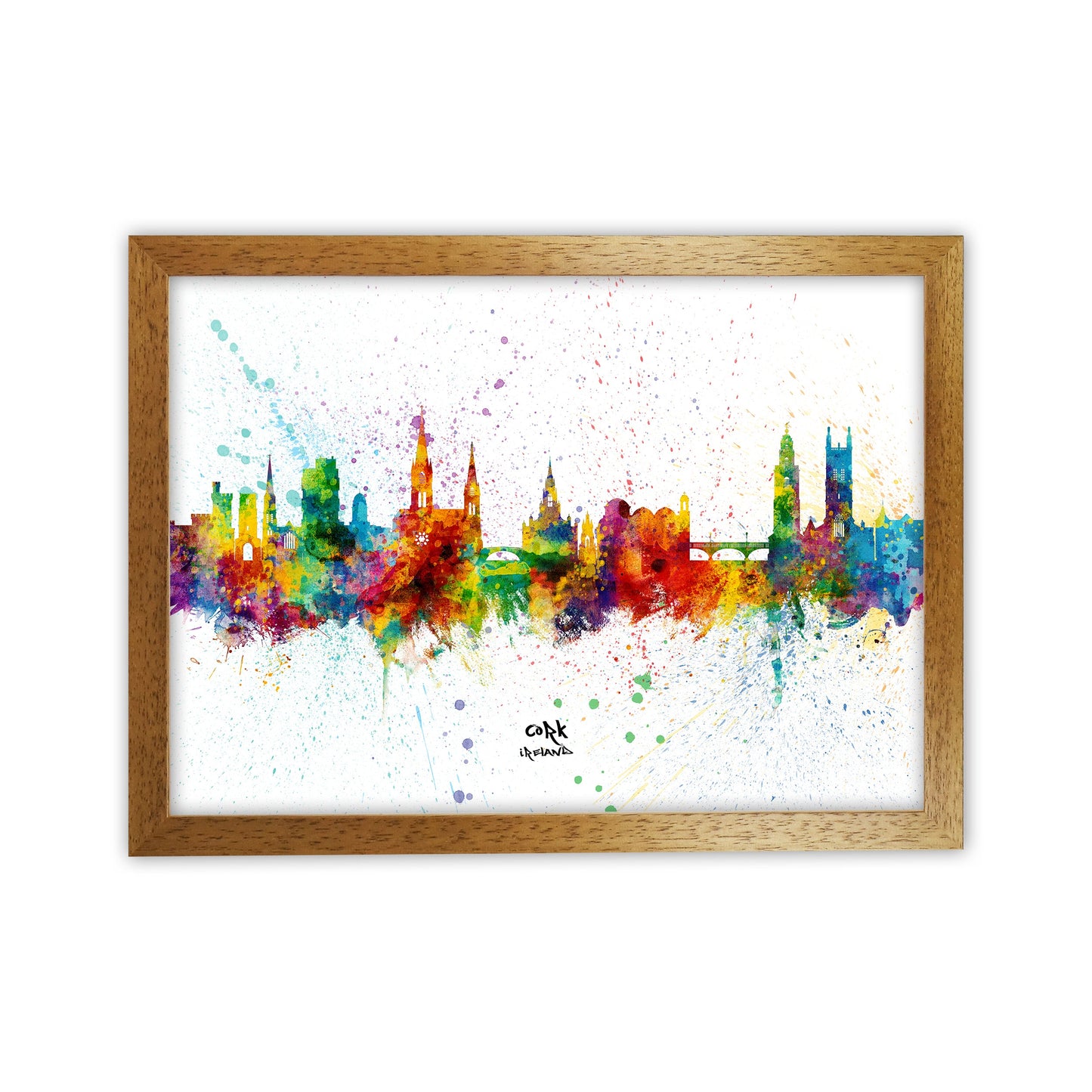 Kork Irland Skyline Splash Kunstdruck