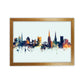 Coventry England Skyline Blau Orange Kunstdruck
