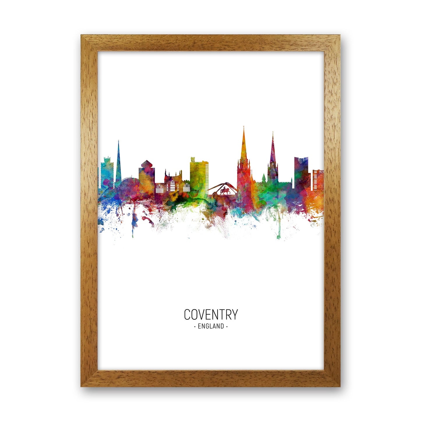 Coventry England Skyline Porträt Kunstdruck