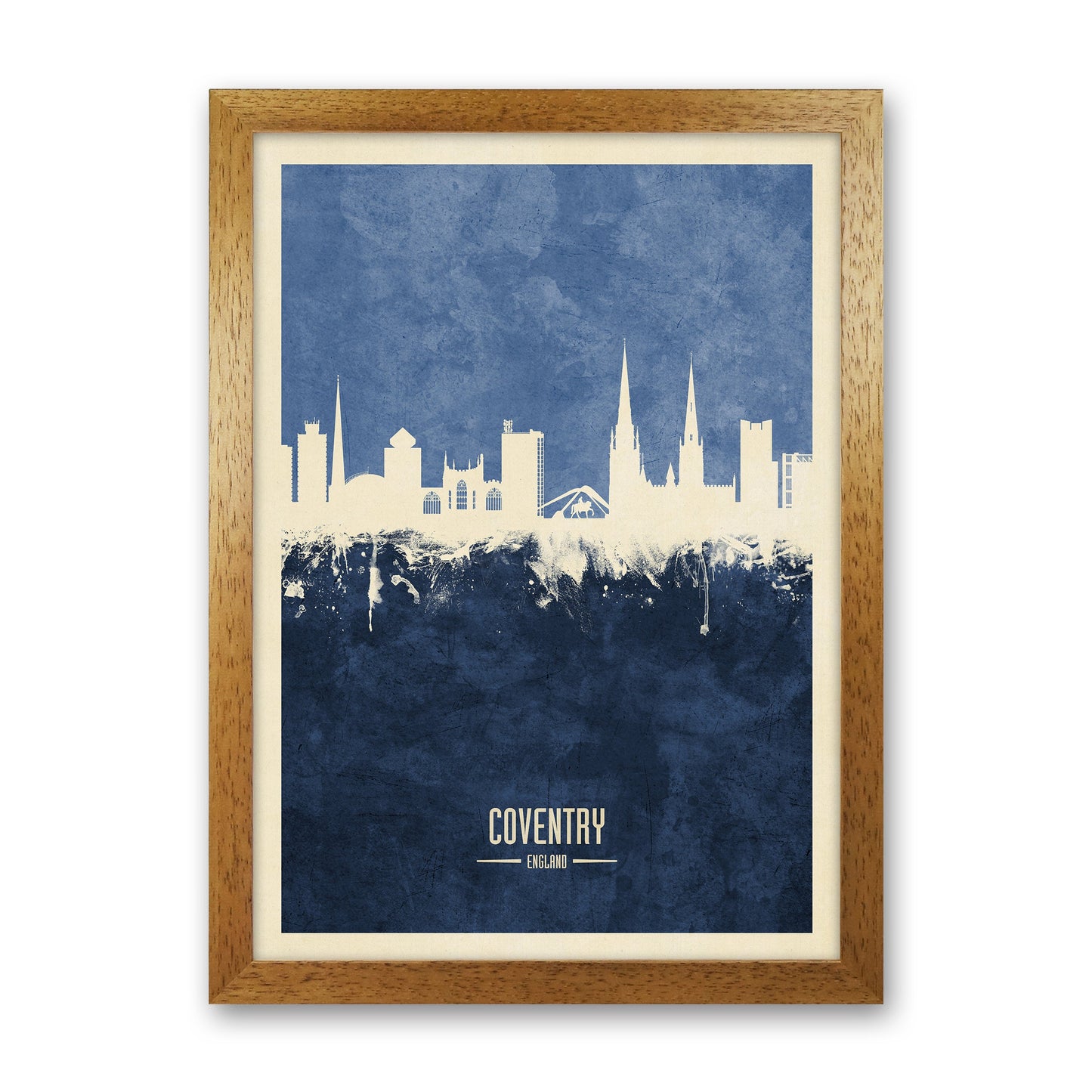 Coventry England Skyline Porträt Marine Kunstdruck