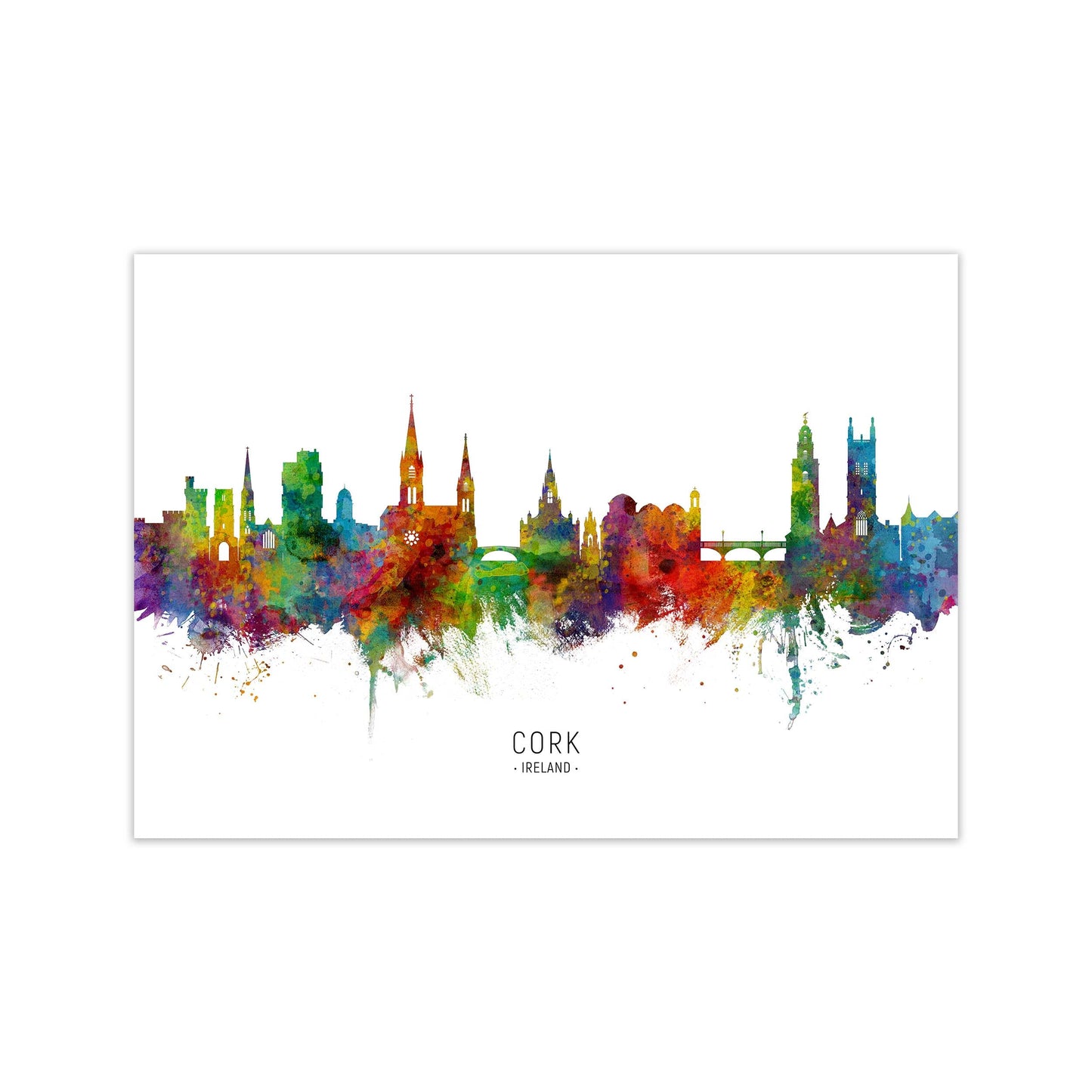Kork Irland Skyline Kunstdruck