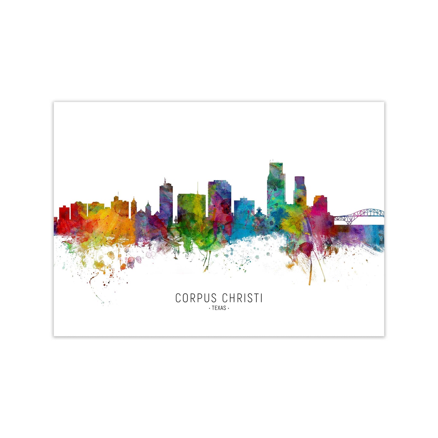 Corpus Christi Texas Skyline Kunstdruck