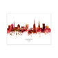 Coventry England Skyline Rote Stadtname