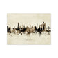Kopenhagen Dänemark Skyline Vintage Kunst Druck