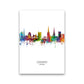 Coventry England Skyline Porträt Kunstdruck