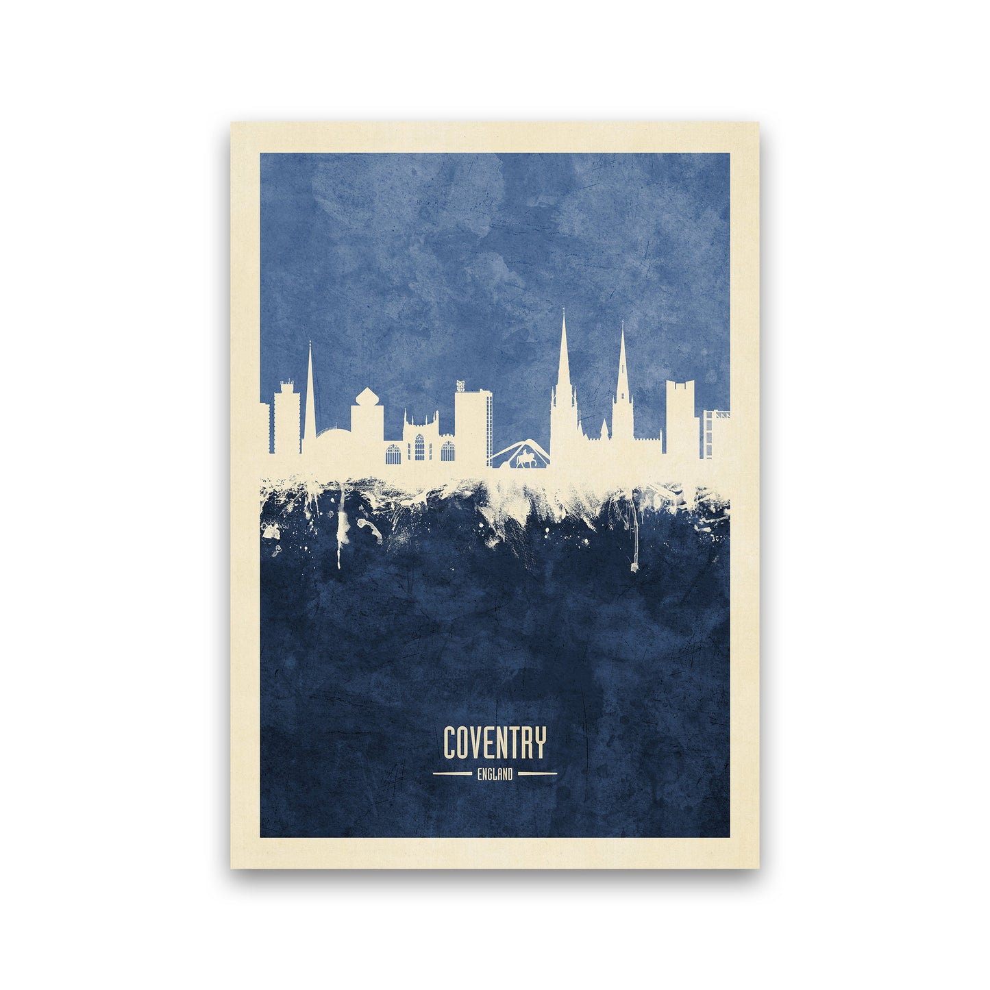 Coventry England Skyline Porträt Marine Kunstdruck
