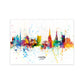 Coventry England Skyline Splash Kunstdruck