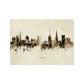 Coventry England Skyline Vintage Kunstdruck