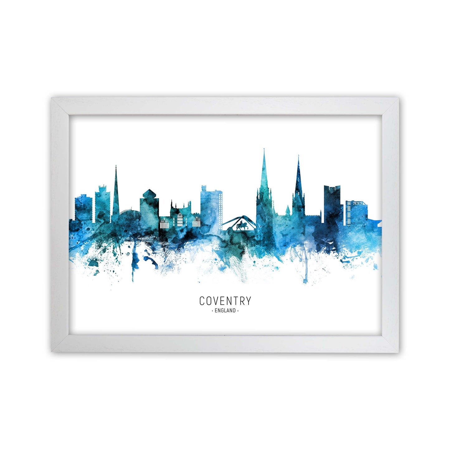 Coventry England Skyline Blaue Stadtname