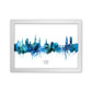 Kork Irland Skyline Blaue Stadtname Druck