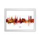 Kork Irland Skyline Rote Stadtname Druck