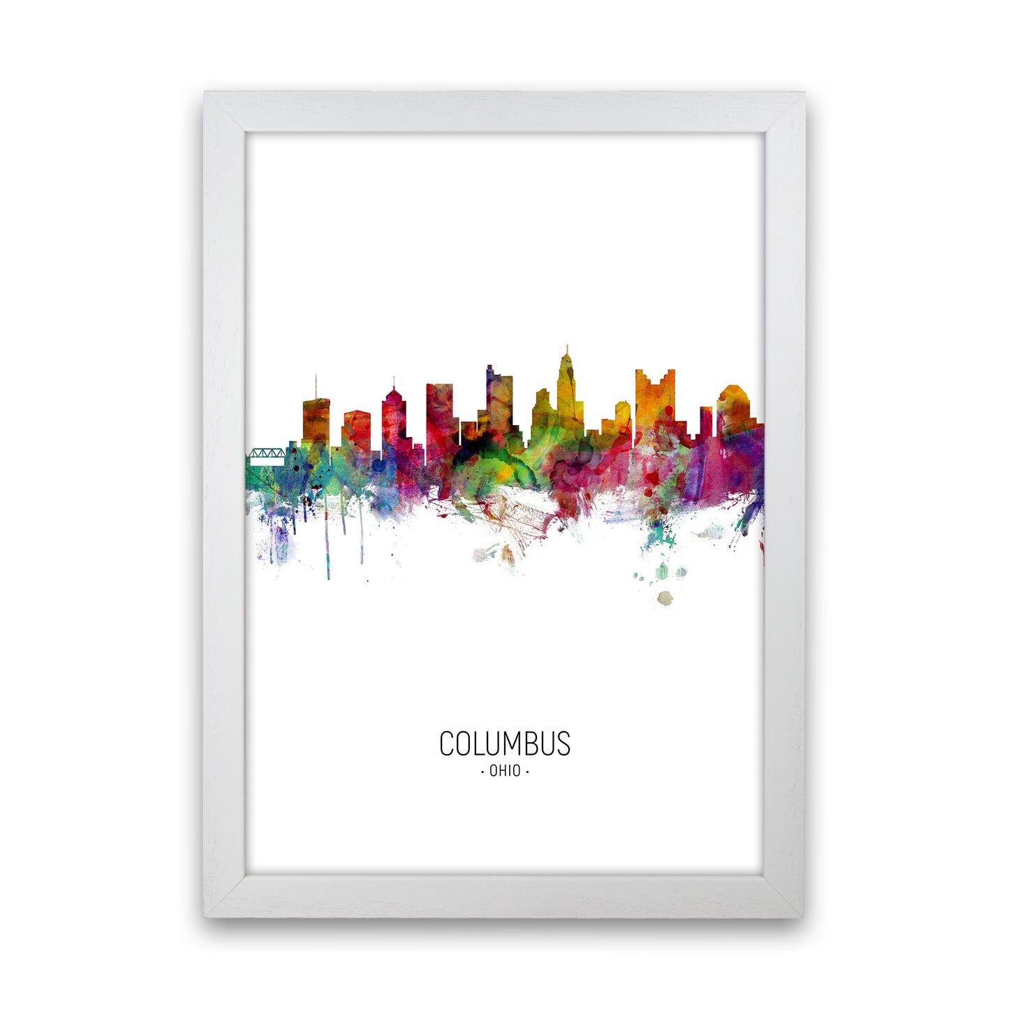 Columbus Ohio Skyline Porträt Kunstdruck