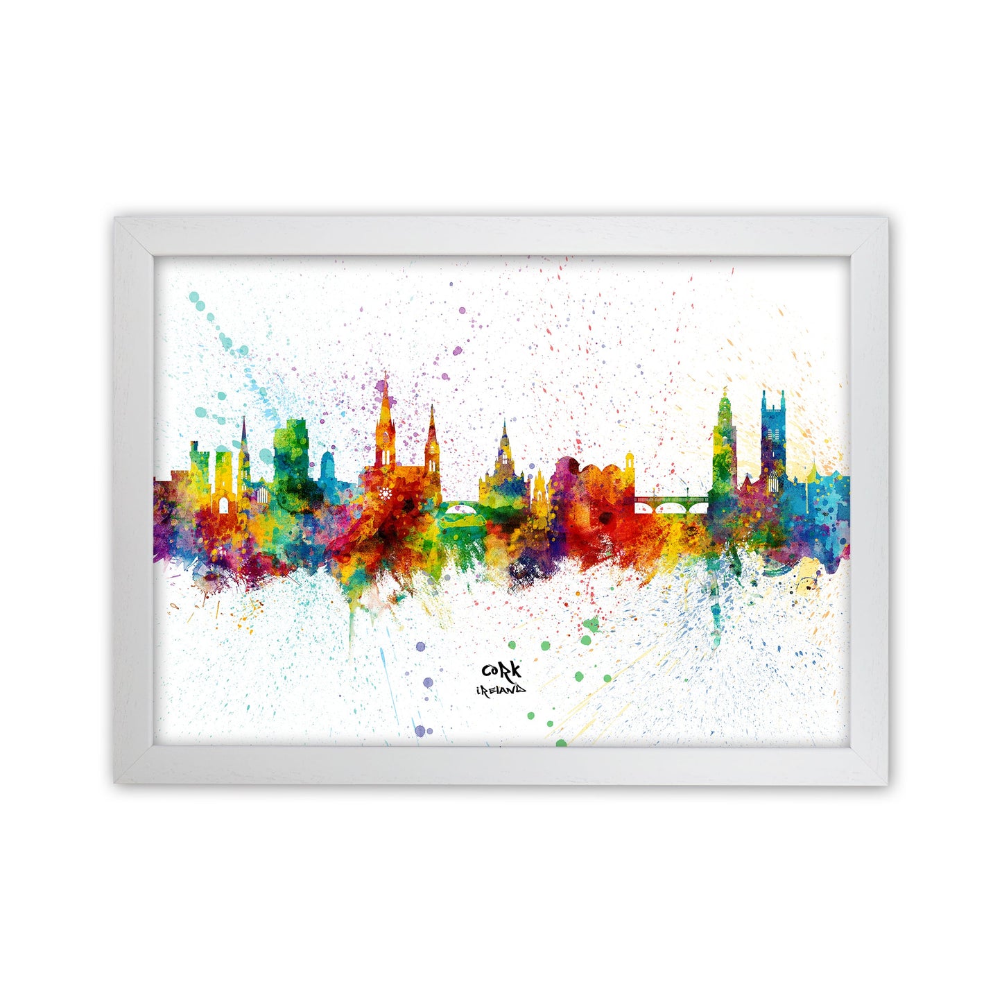 Kork Irland Skyline Splash Kunstdruck