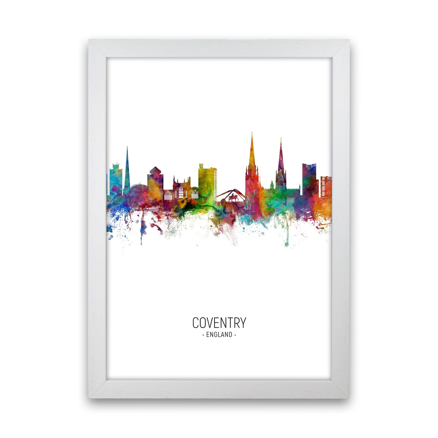 Coventry England Skyline Porträt Kunstdruck